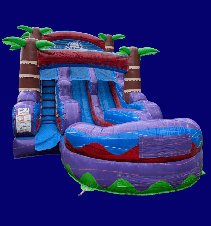 15ft Purple Hurricane Waterslide